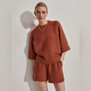 Varley Tabor Raglan Tee | Mocha Biscuit | S